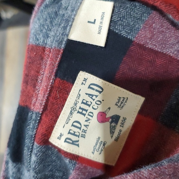 2 pack NWOT Red head scotch plaid soft flannel long sleeve shorts - Picture 6 of 12